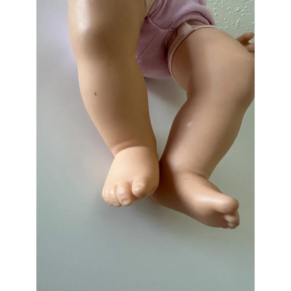 American Girl Bitty baby Blonde Blue Eyes Doll Pink Outfit Diaper Used